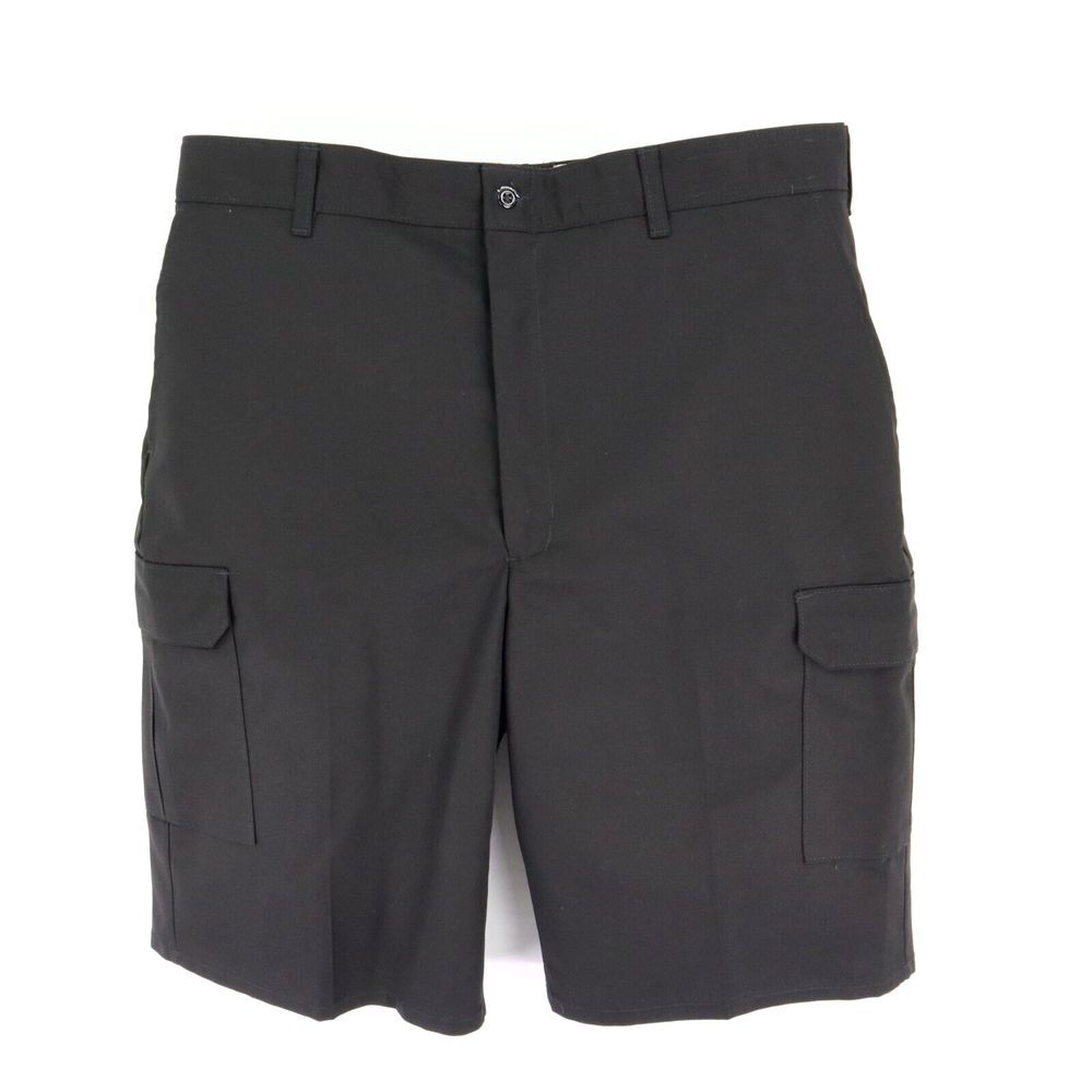 Regent Cargo Shorts Mens Size 40 Black Dark Wash Cotton Blend Pockets Flat Front